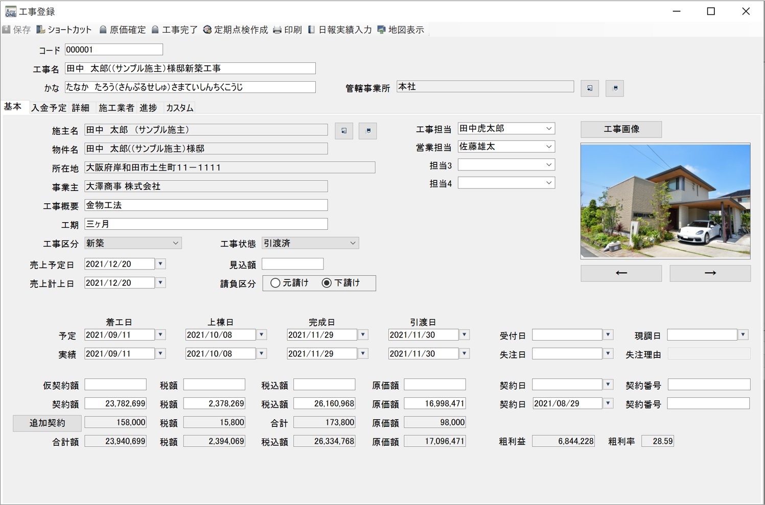 「担当者数」の設定について