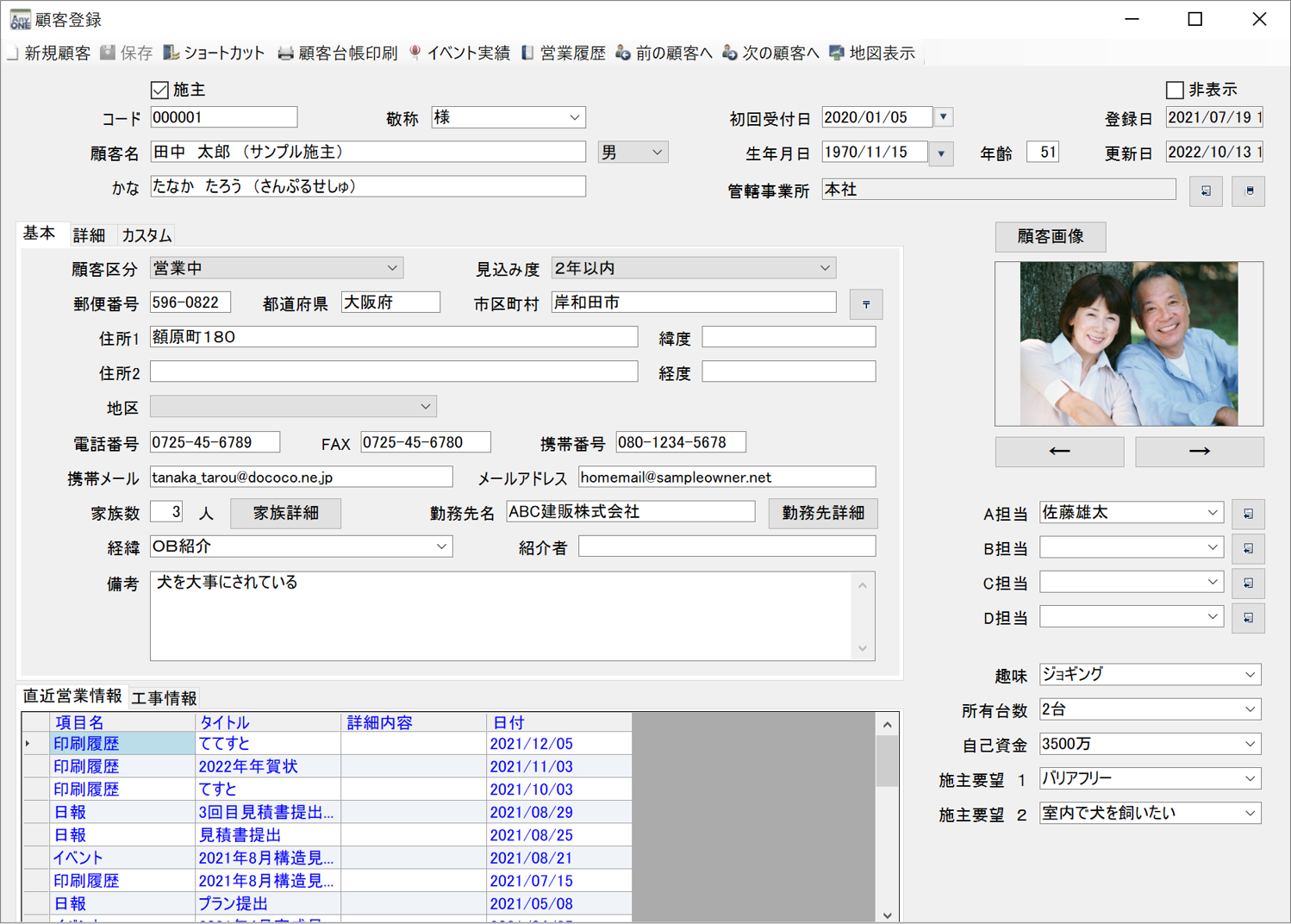 営業担当1～4の名称変更について