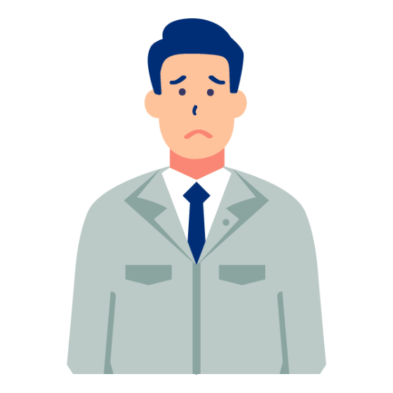 見積書作成に悩む男性担当者のイラスト
