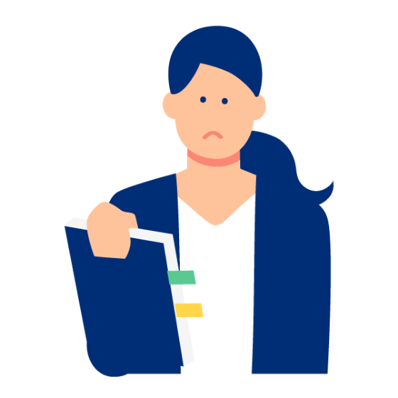 お客様とのやり取りに疲れているイメージ